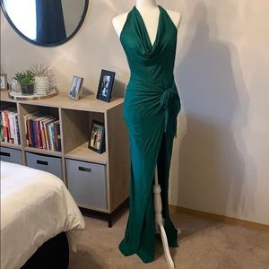 Rachel Pally | High Slit Halter Dress